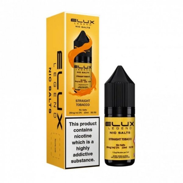 Straight Tobacco Nic Salt E Liquid - Legend Series (10ml)