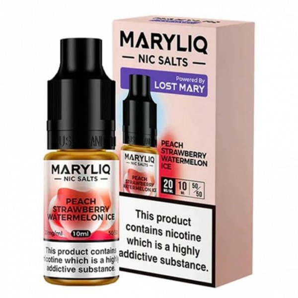 Peach Strawberry Watermelon Ice E Liquid - Lost Mary Maryliq Series (10ml)