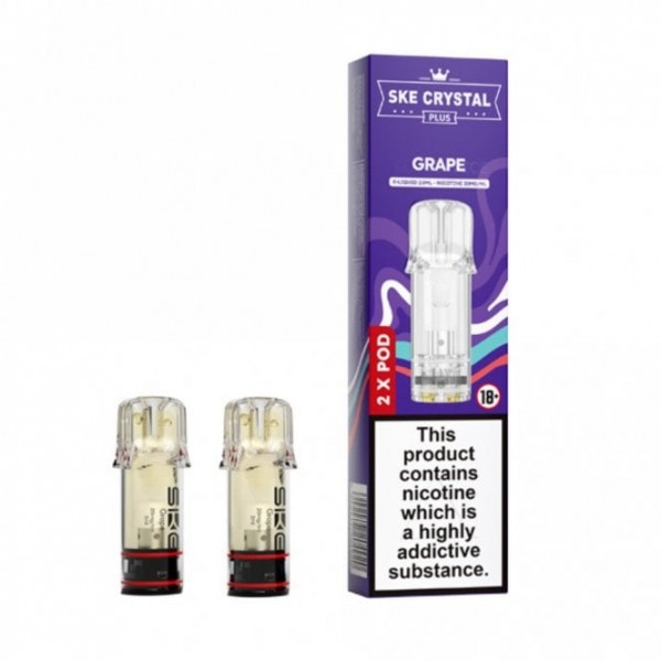 Grape Nic Salt E Liquid Pods - Crystal Plus (2 x 2ml)