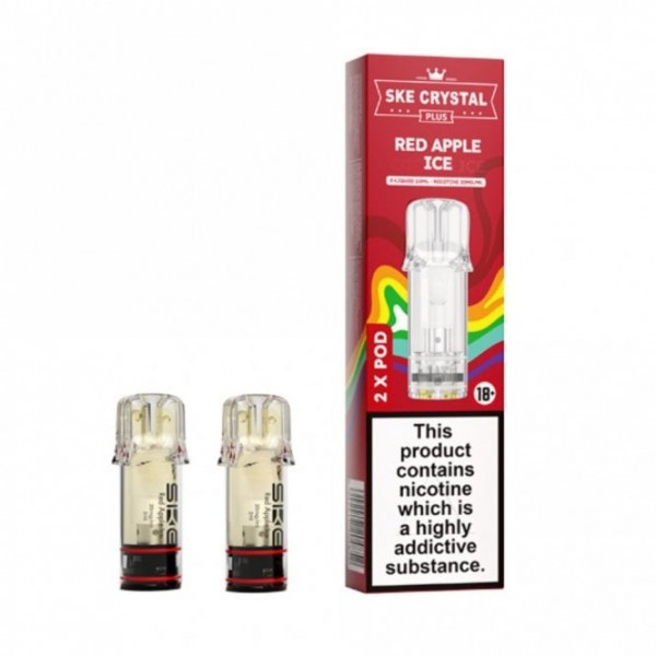 Red Apple Ice Nic Salt E Liquid Pods - Crystal Plus (2 x 2ml)