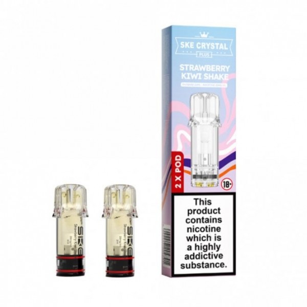 Strawberry Kiwi Shake Nic Salt E Liquid Pods - Crystal Plus (2 x 2ml)