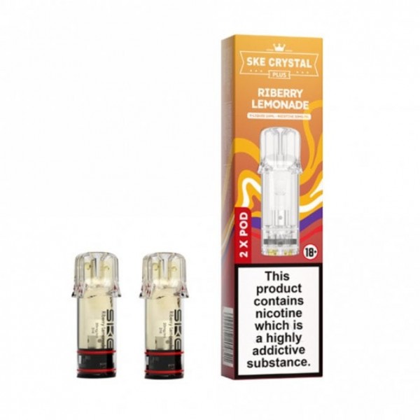 Riberry Lemonade Nic Salt E Liquid Pods - Crystal Plus (2 x 2ml)