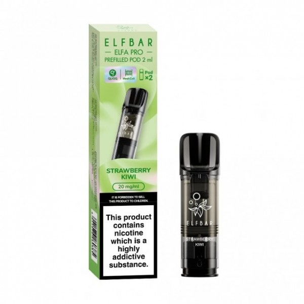 Strawberry Kiwi Nic Salt E Liquid Pods - Elfa PRO Series (2 x 2ml)