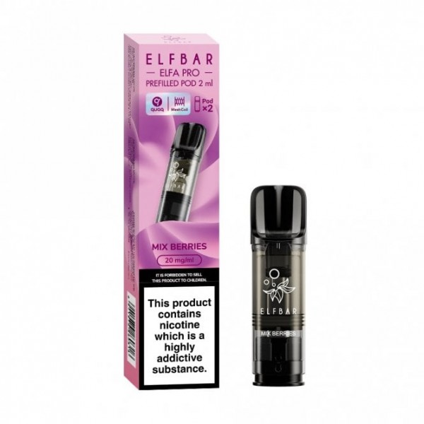 Mix Berries Nic Salt E Liquid Pods - Elfa PRO Series (2 x 2ml)