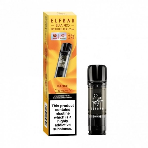Mango Nic Salt E Liquid Pods - Elfa PRO Series (2 x 2ml)