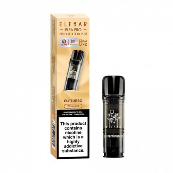 Elfturbo (Elfbull) Nic Salt E Liquid Pods - Elfa PRO Series (2 x 2ml)