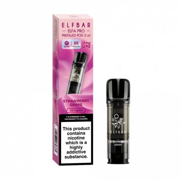 Strawberry Grape Nic Salt E Liquid Pods - Elfa PRO Series (2 x 2ml)