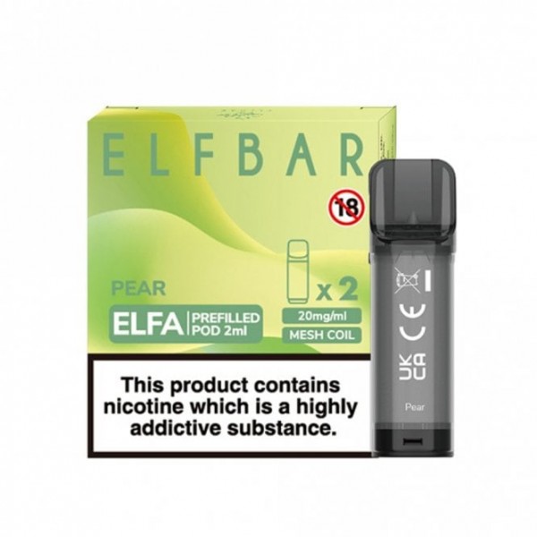 Pear Nic Salt E Liquid Pods - Elfa Series (2 x 2ml)