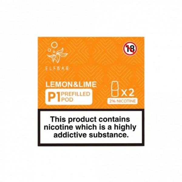 Lemon & Lime P1 Nic Salt E Liquid Pods (2 x 2ml)