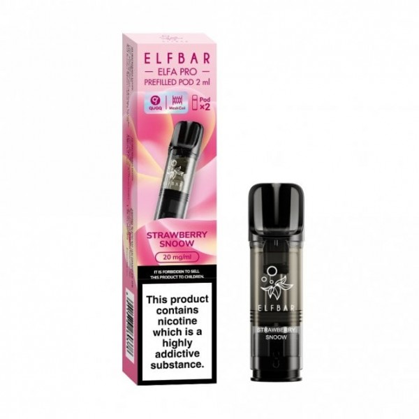 Strawberry Snoow (Strawberry Ice Cream) Nic Salt E Liquid Pods - Elfa PRO Series (2 x 2ml)