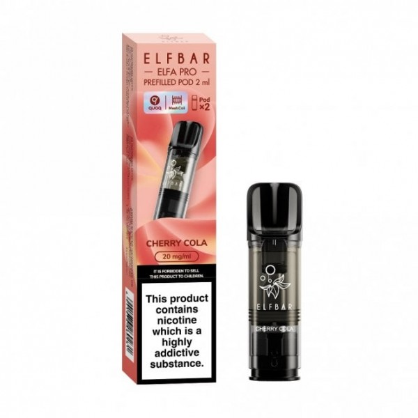 Cherry Cola Nic Salt E Liquid Pods - Elfa PRO Series (2 x 2ml)