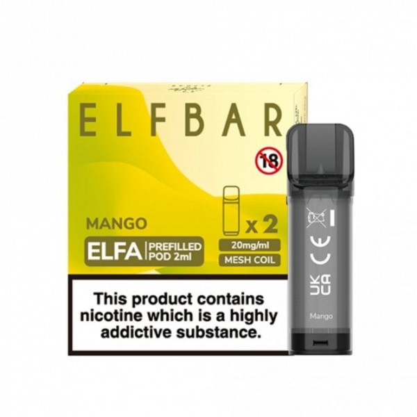 Mango Nic Salt E Liquid Pods - Elfa Series (2 x 2ml)