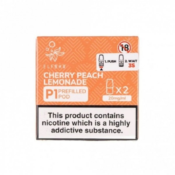 Cherry Peach Lemonade Mate P1 Nic Salt E Liquid Pods (2 x 2ml)