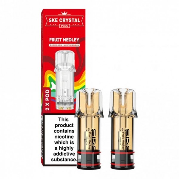 Fruit Medley (Rainbow) Nic Salt E Liquid Pods - Crystal Plus (2 x 2ml)