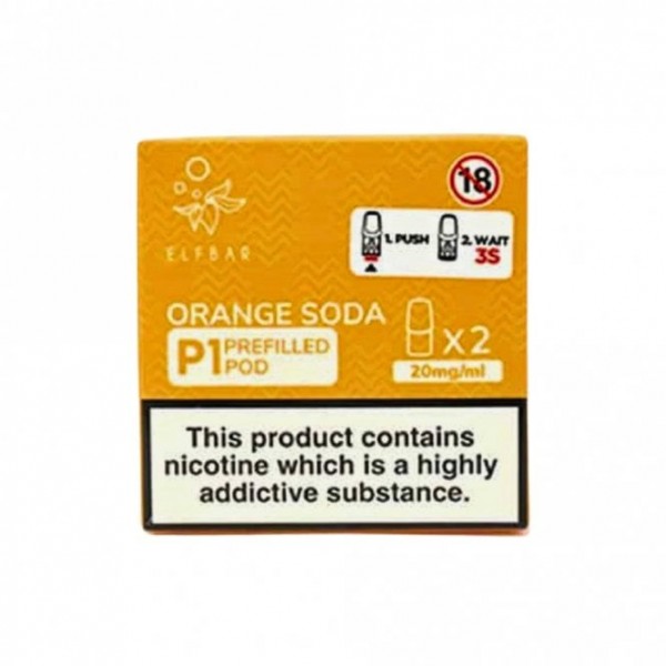 Orange Soda P1 Nic Salt E Liquid Pods (2 x 2ml)