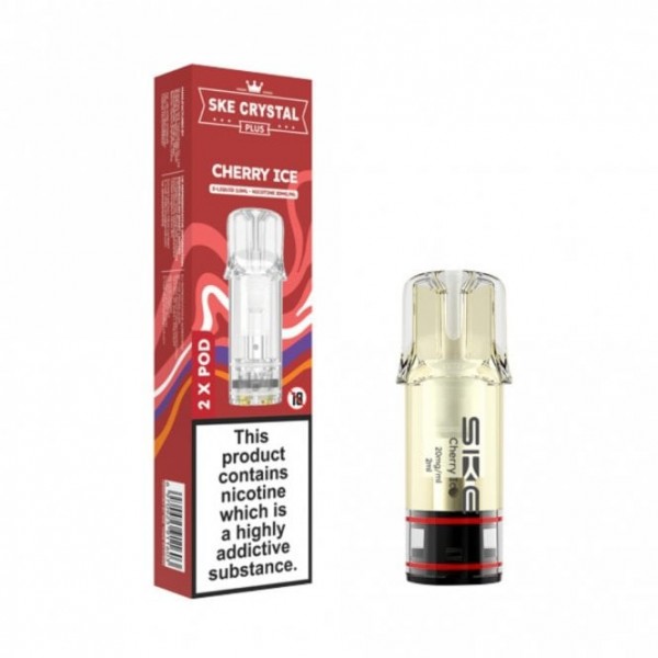 Cherry Ice Nic Salt E Liquid Pods - Crystal Plus (2 x 2ml)