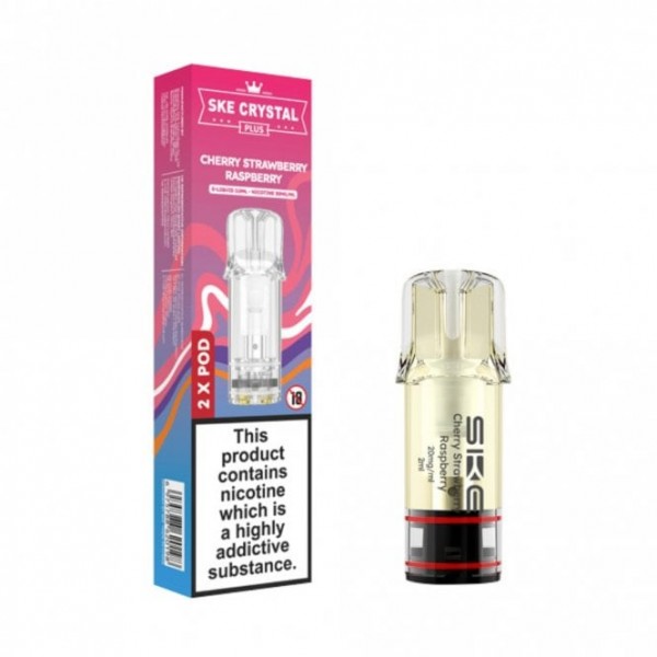 Cherry Strawberry Raspberry Nic Salt E Liquid Pods - Crystal Plus (2 x 2ml)