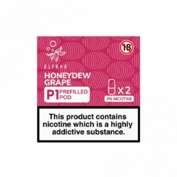 Honeydew Grape P1 Nic Salt E Liquid Pods (2 x 2ml)