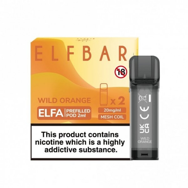 Wild Orange Nic Salt E Liquid Pods - Elfa Series (2 x 2ml)