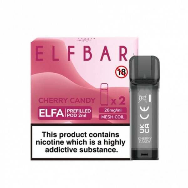 Cherry Candy Nic Salt E Liquid Pods - Elfa Series (2 x 2ml)
