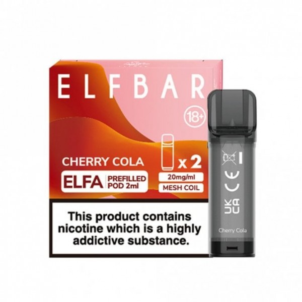 Cherry Cola Nic Salt E Liquid Pods - Elfa Series (2 x 2ml)