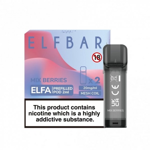 Mix Berries Nic Salt E Liquid Pods - Elfa Series (2 x 2ml)