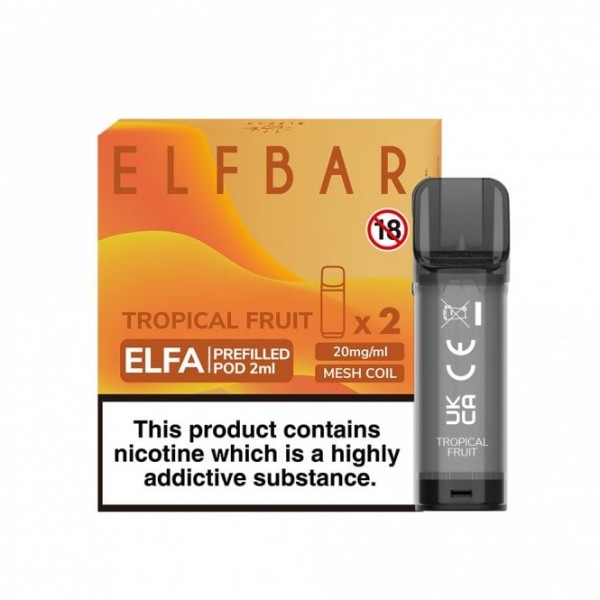 Tropical Fruit Nic Salt E Liquid Pods - Elfa Series (2 x 2ml)