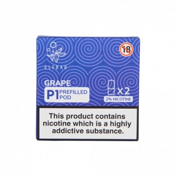 Grape Mate P1 Nic Salt E Liquid Pods (2 x 2ml)