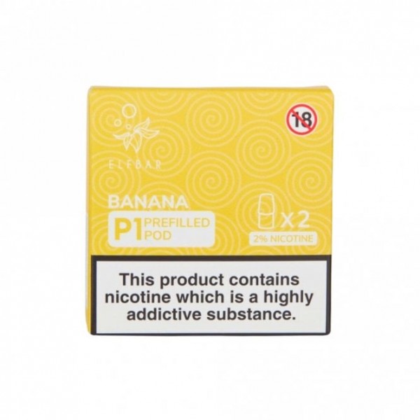 Banana Mate P1 Nic Salt E Liquid Pods (2 x 2ml)