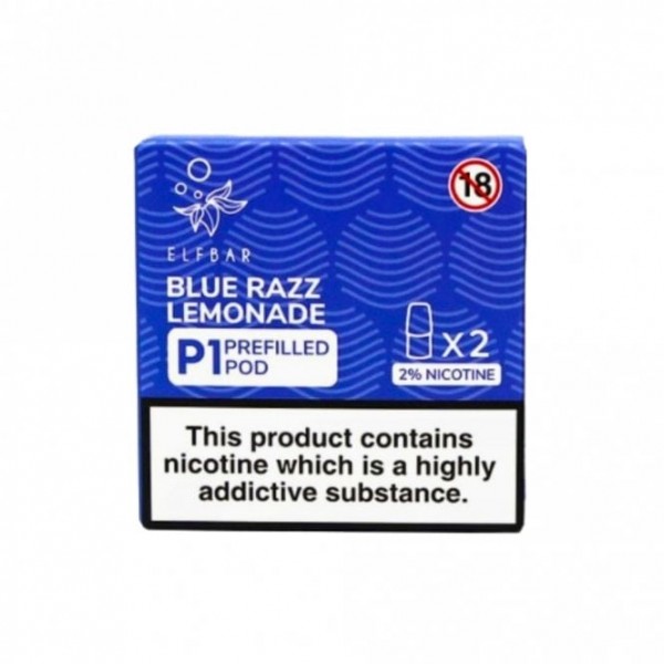 Blue Razz Lemonade Mate P1 Nic Salt E Liquid Pods (2 x 2ml)