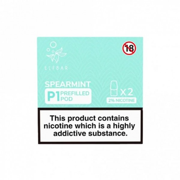 Spearmint Mate P1 Nic Salt E Liquid Pods (2 x 2ml)